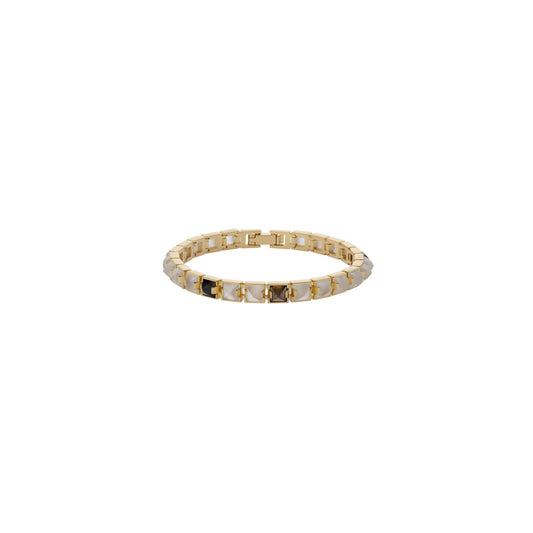 Arc Bracelet_SV925 × Smoky Quartz × Moon Stone