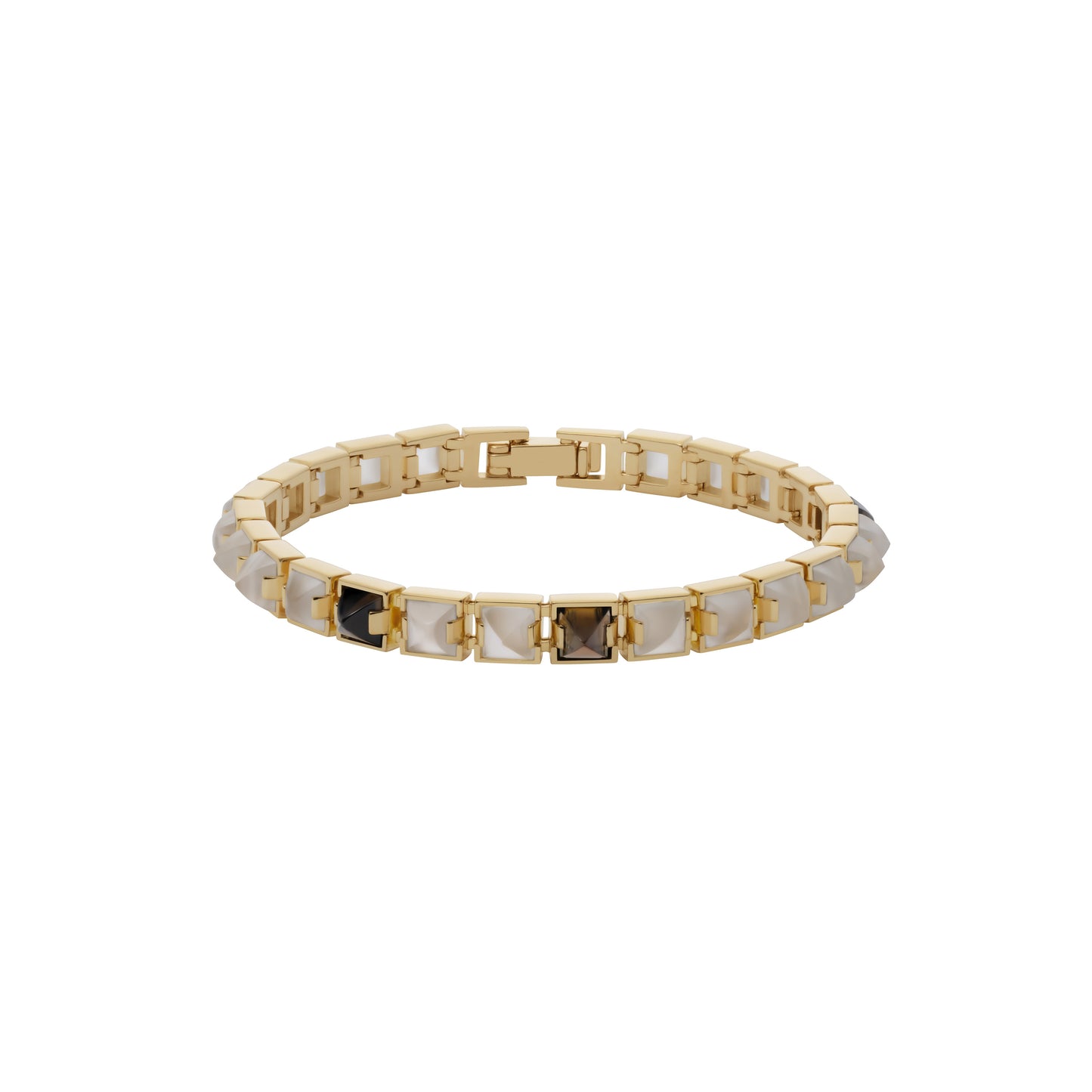 Arc Bracelet_SV925 × Smoky Quartz × Moon Stone