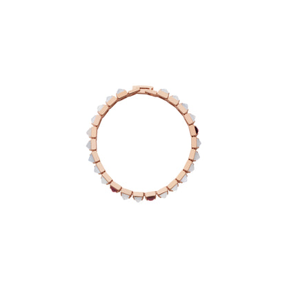 Arc Bracelet_SV925 × Gray Moon Stone × Garnet