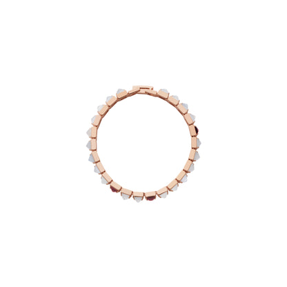 Arc Bracelet_SV925 × Gray Moon Stone × Garnet