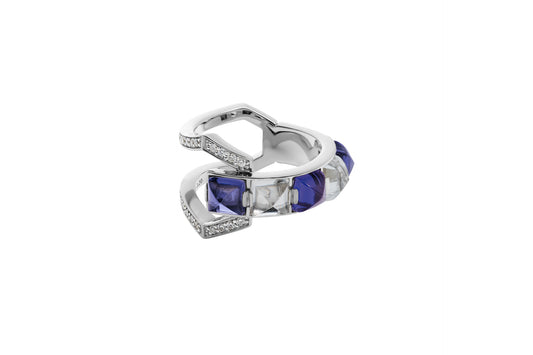 Arc Ring_WG × Iolite × Crystal