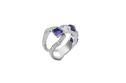 Arc Ring_WG × Iolite × Crystal