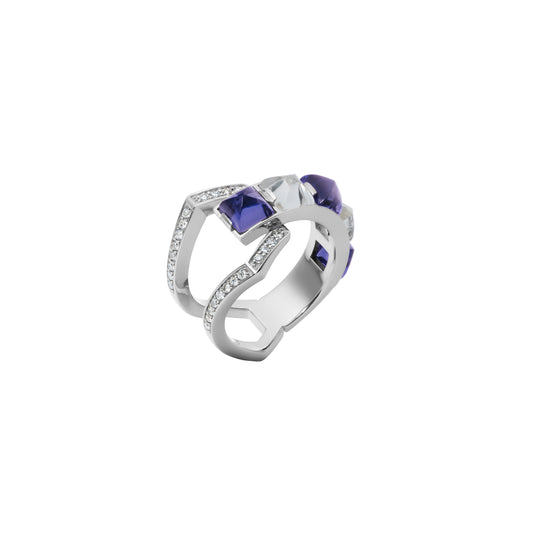Arc Ring_WG × Iolite × Crystal