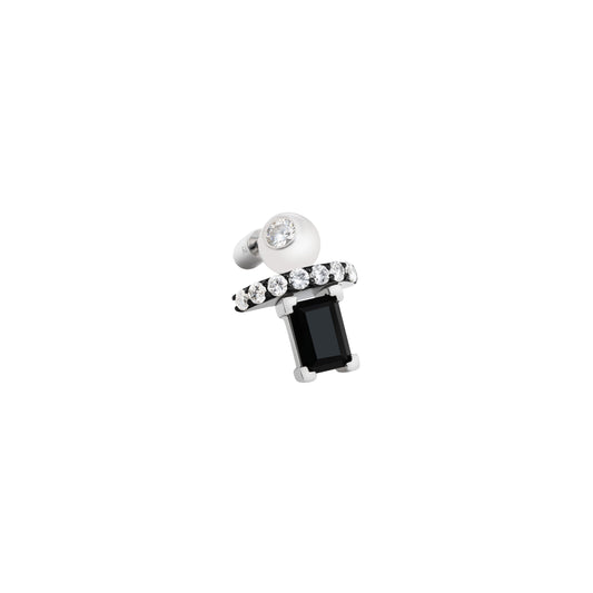 Equal Earring_WG × Black Onyx