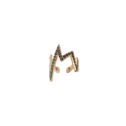 Noise Ear Cuff_YG × Black Dia 0.40ct