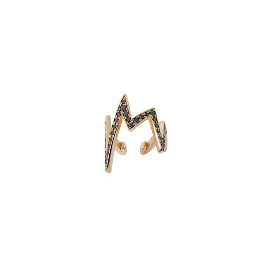 Noise Ear Cuff_YG × Black Dia 0.40ct
