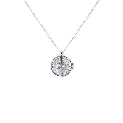 Axis Pendant_WG × White Dia 0.23ct