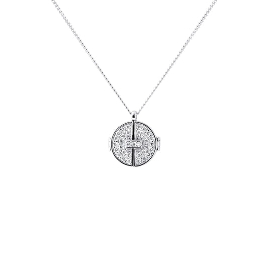 Axis Pendant_WG × White Dia 0.23ct