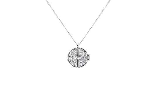 Axis Pendant_WG × White Dia 0.23ct