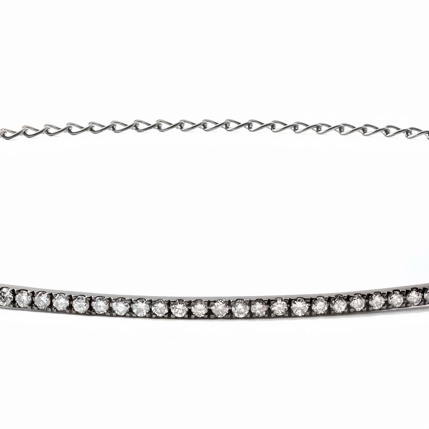 Straight Choker_BLK × White Dia 1.60ct