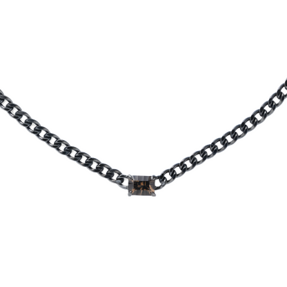 Incomplete Necklace_SV925 × Smoky Quartz