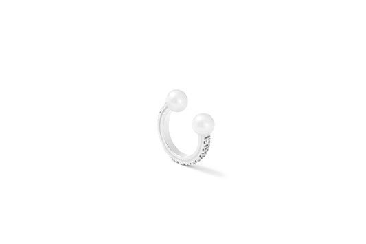 Comfy Ear Cuff_WG × White Dia 0.13ct × White EPO