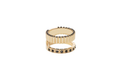 Pile Ring_YG × Black Dia 0.56ct