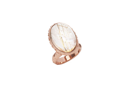 Rugged Tablet Ring_SV925 × Rutile Quartz