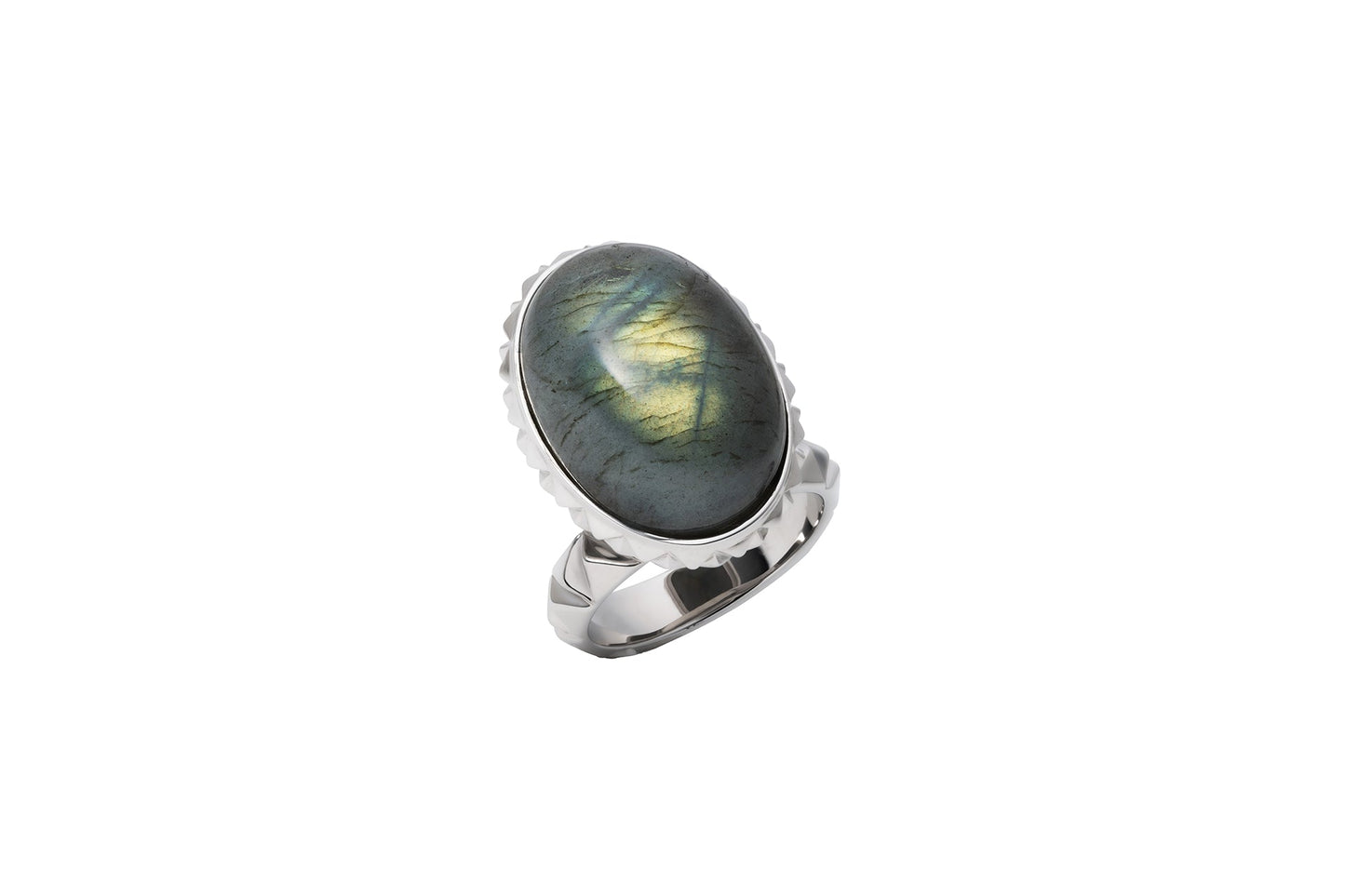 Rugged Tablet Ring_SV925 × Labradorite