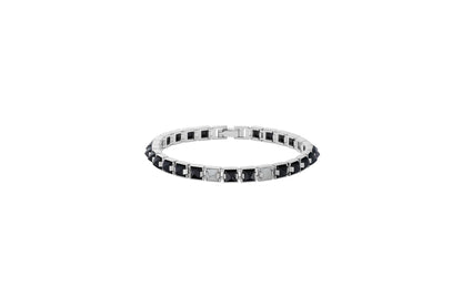 Arc Bracelet_SV925 × Black Spinel × Howlite