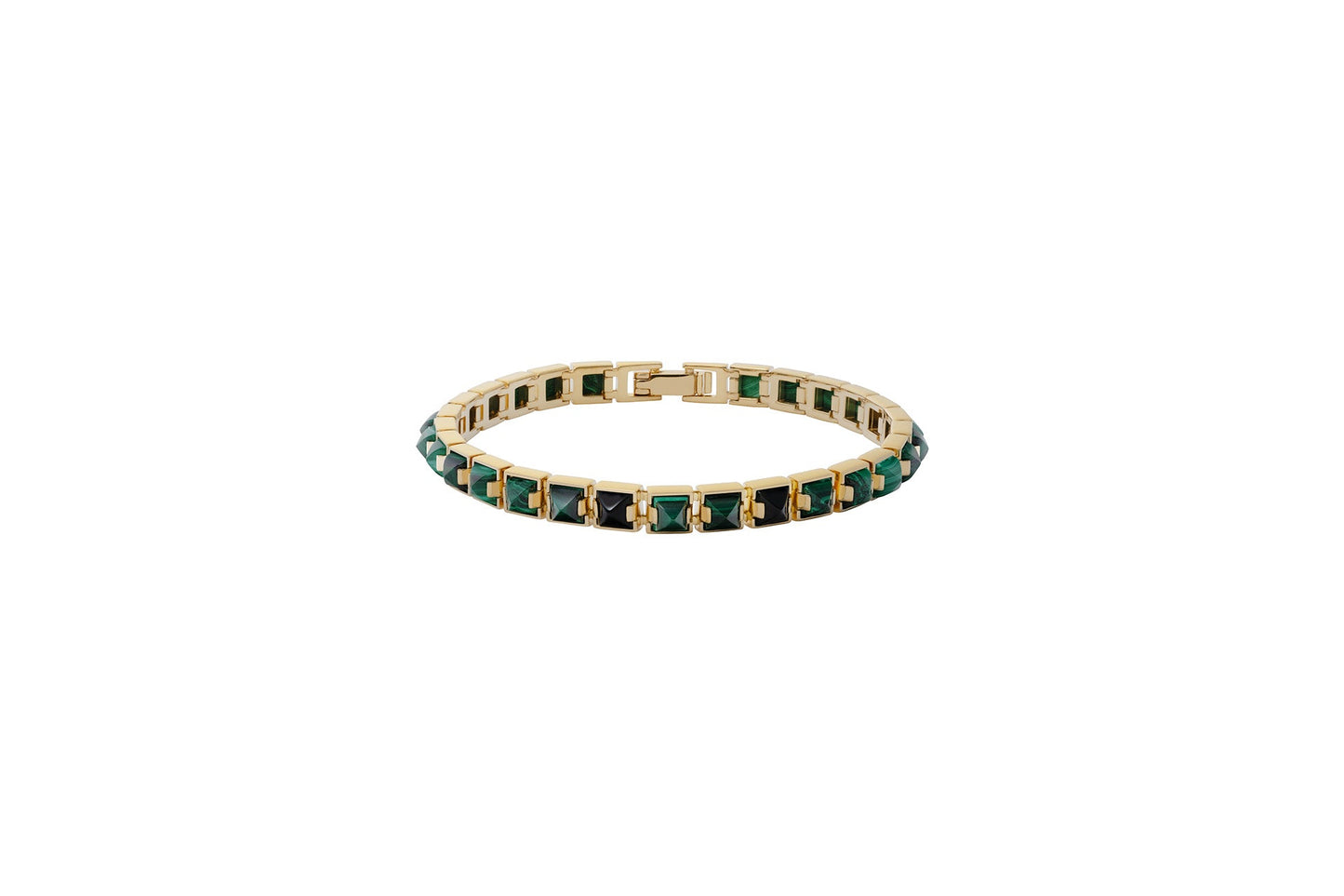 Arc Bracelet_SV925 × Malachite × Black Onyx