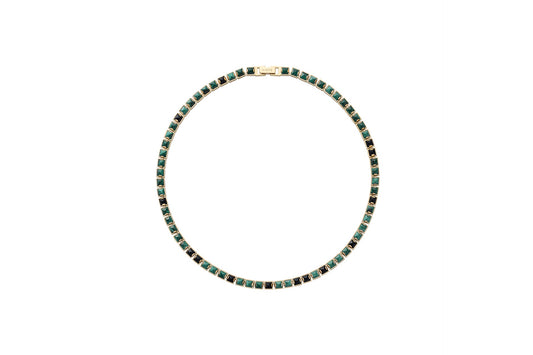 Arc Necklace_SV925 × Malachite × Black Onyx