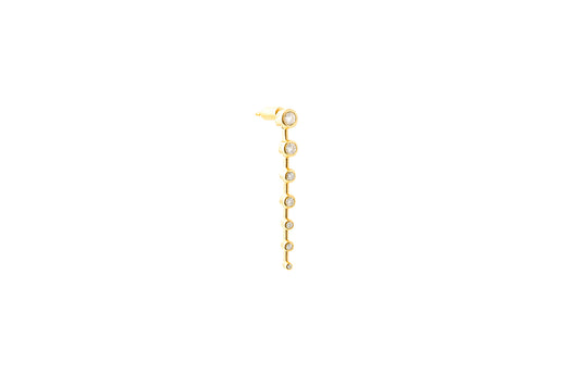 7 Drops Earring_YG × White Dia 0.25ct