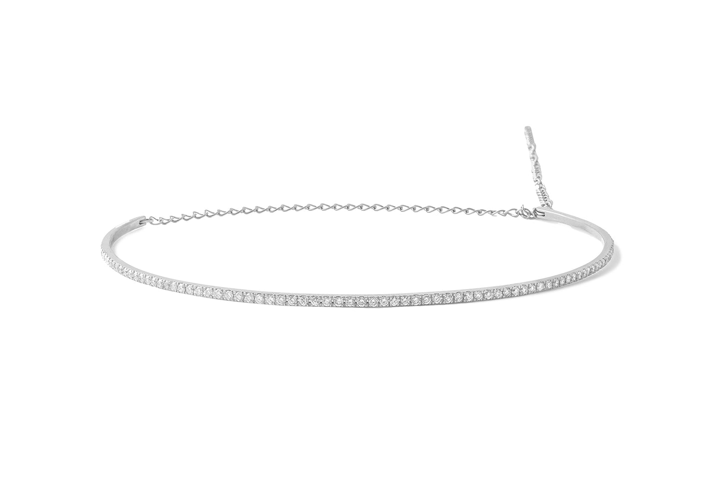 Straight Choker_WG × White Dia 1.60ct