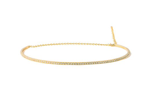 Straight Choker_YG × White Dia 1.60ct